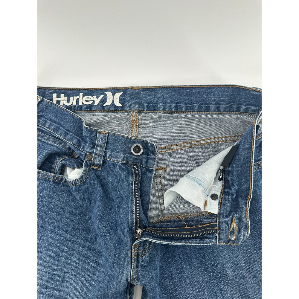 Hurley Jeans Mens 30 Blue Denim Straight Leg 5-Pocket Everyday‎ Comfort